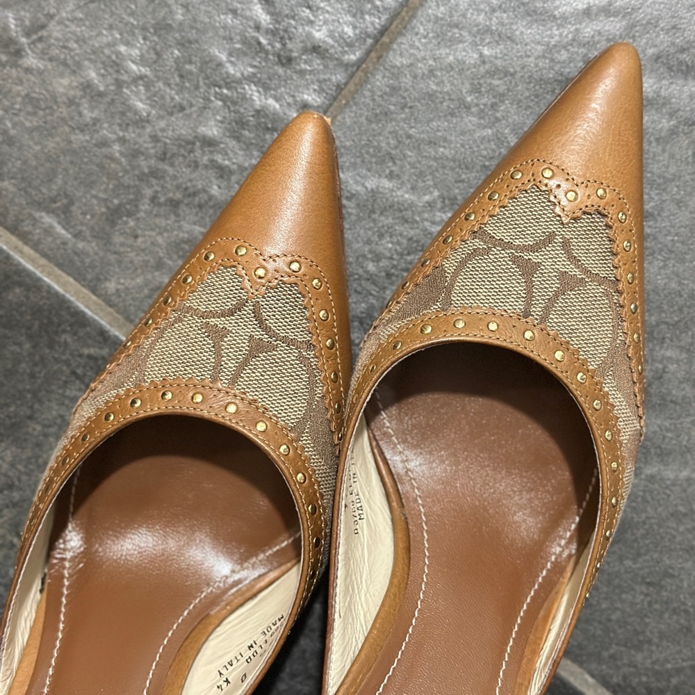 Coach Tan and Brown Women's Heels